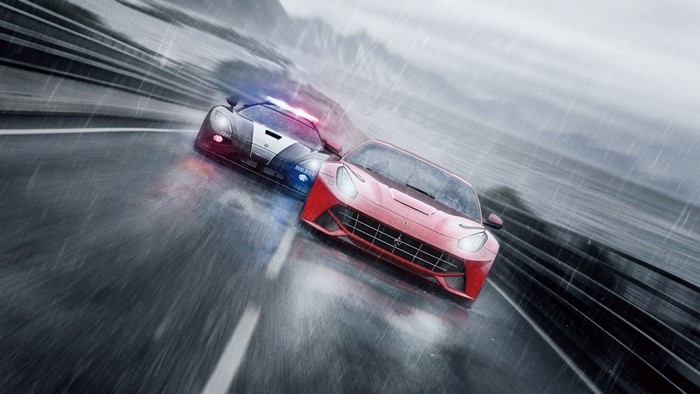 Need for Speed Rivals police chase in rain