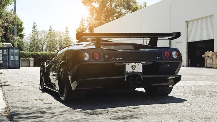 Black Lamborghini Diablo GT parked outdoors