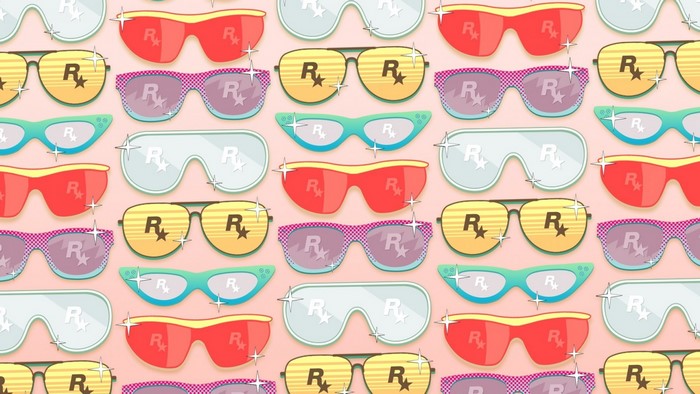 Rockstar Games sunglasses pattern illustration