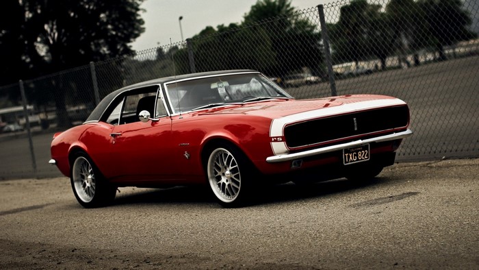 Red Chevrolet Camaro RS classic car