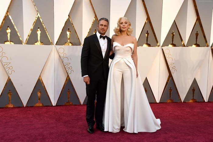 Lady Gaga and Taylor Kinney at the Oscars 2016