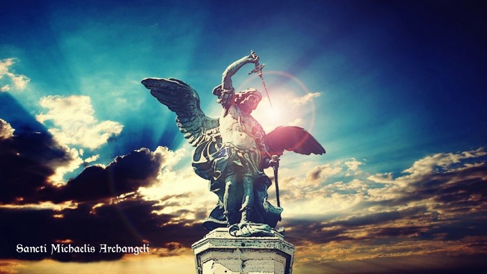 Statue of St. Michael the Archangel with Sword