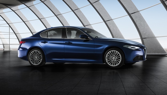 Blue Alfa Romeo Giulia Super Sedan