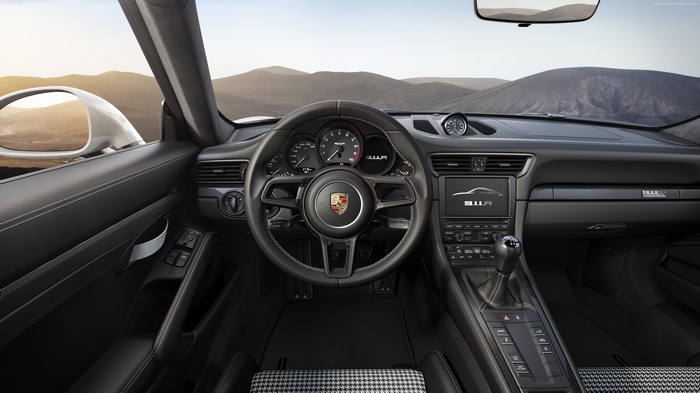 Porsche 911 R (991) interior at Geneva Auto Show 2016