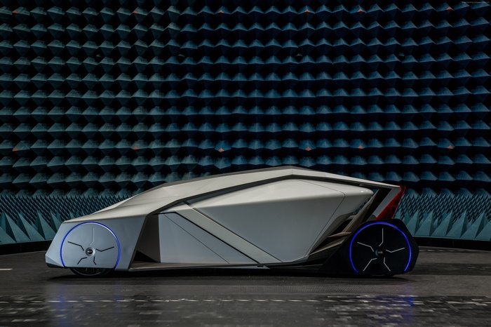 IED SHIWA concept car in an anechoic chamber