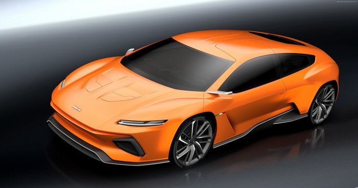 Orange Lamborghini GT Zero Shooting Brake Concept Car