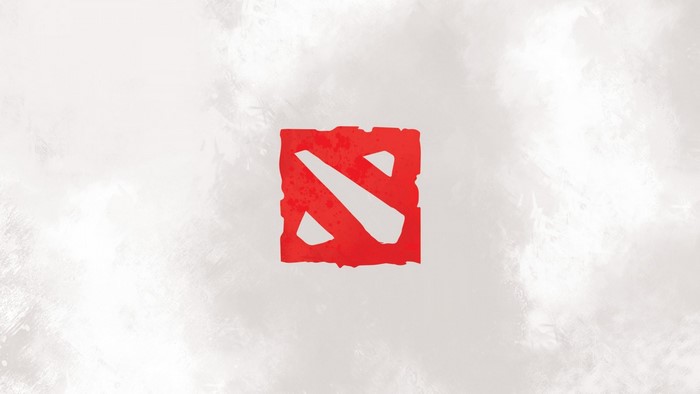 Dota 2 logo on a textured background