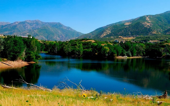 Lake and Mountains Landscape