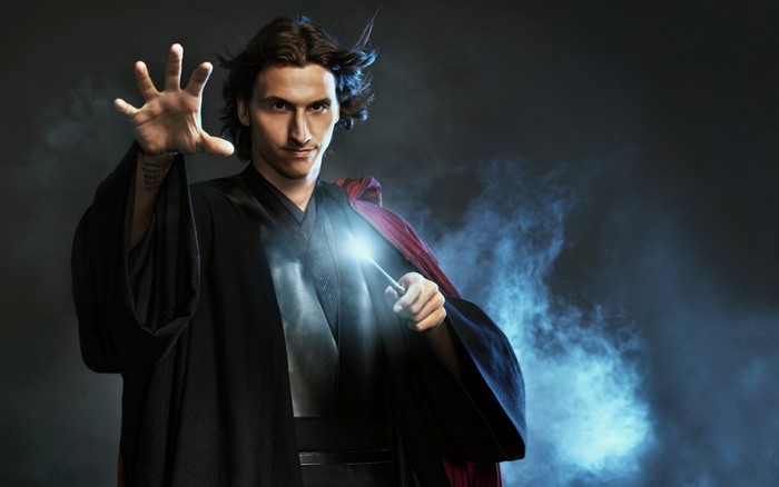 Zlatan Ibrahimović as a wizard with a wand