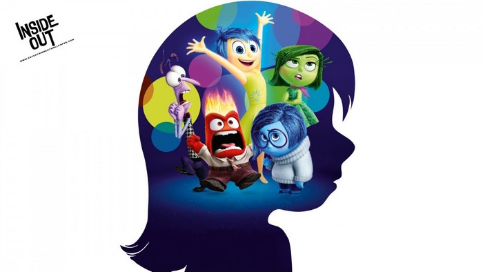 Inside Out characters inside a silhouette