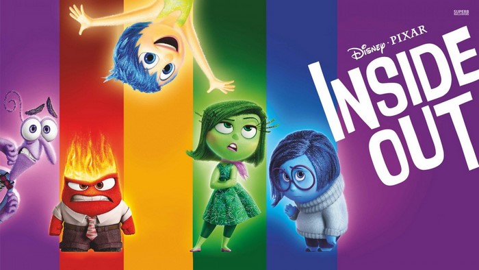 Inside Out characters: Fear, Anger, Disgust, Sadness, Joy
