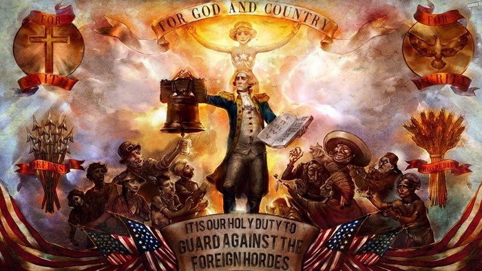 George Washington and the Liberty Bell from BioShock Infinite