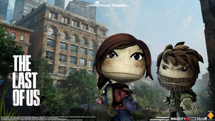 Ellie and Joel from The Last of Us in LittleBigPlanet style