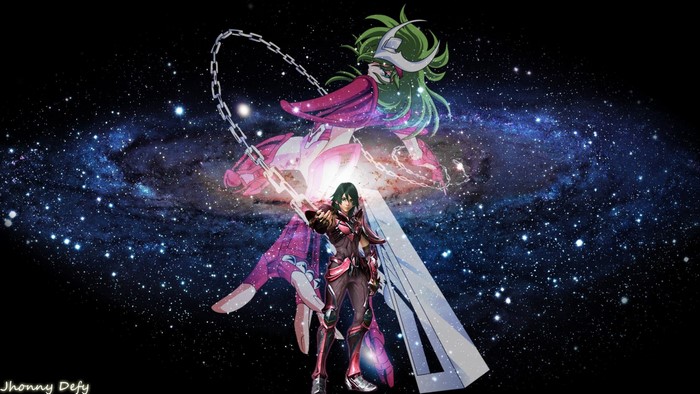 Shun and Ikki from Saint Seiya in space