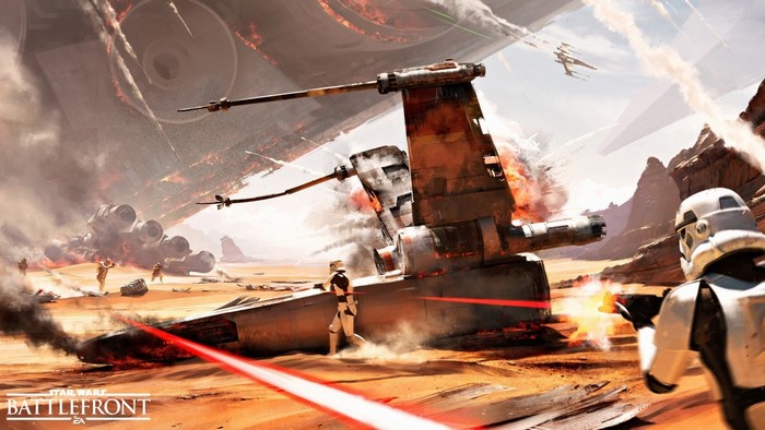 Star Wars Battlefront X-Wing Battle Scene