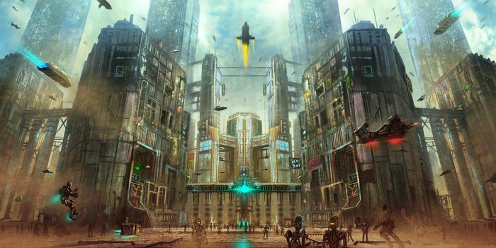1107981-lights-digital-art-fantasy-art-city-street-cityscape-cyberpunk-robot-building-futuristic-artwork-skyscraper-flying-spaceship-rocket-cathedral-metropolis-Gothic-architec.jpg