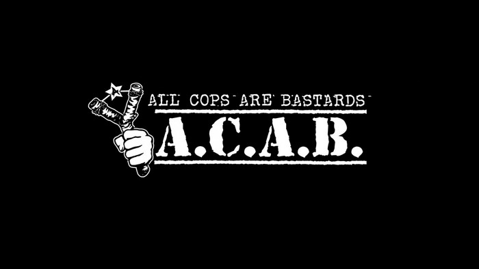 A.C.A.B. logo with slingshot