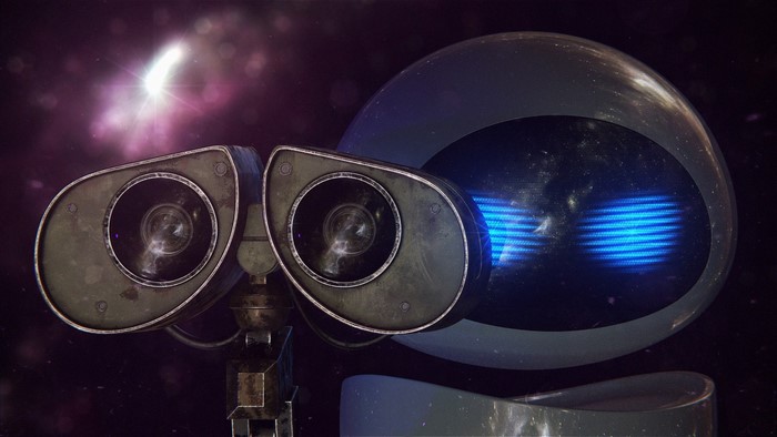 WALL-E and EVE in space