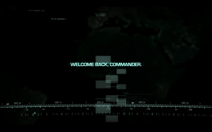 Welcome Back, Commander text from Command & Conquer