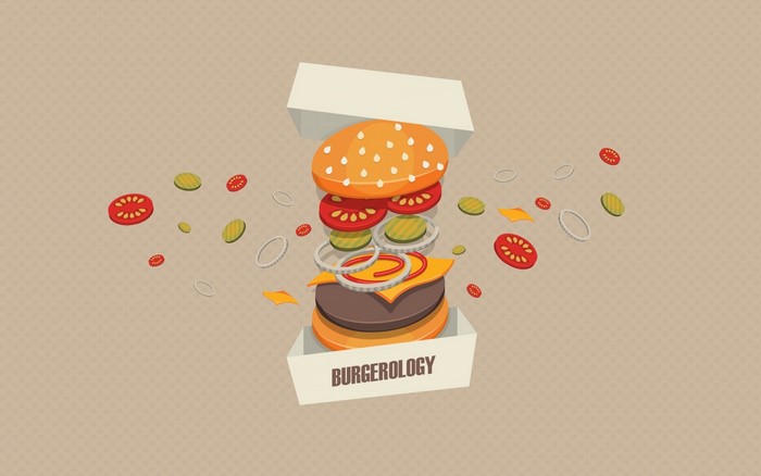 Burgerology burger ingredients illustration