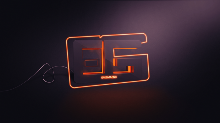 Epic Gaming logo with neon outline