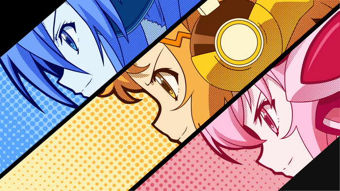 Tachibana Hibiki, Kazanari Tsubasa, and Yukine Chris from Senki Zesshou Symphogear