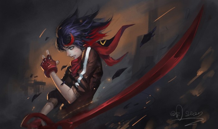 Matoi Ryuko from Kill la Kill with Scissor Blade
