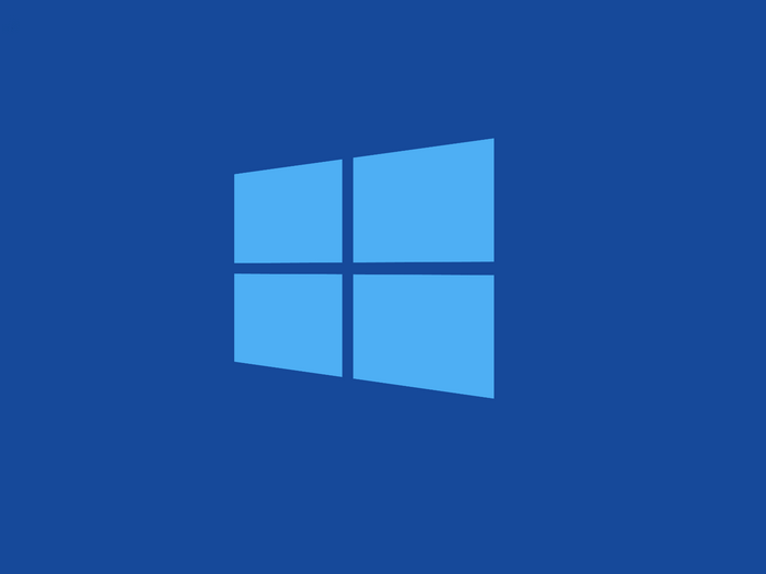 Microsoft Windows logo on blue background