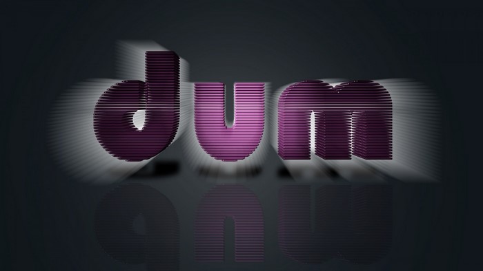 3D text logo with purple letters