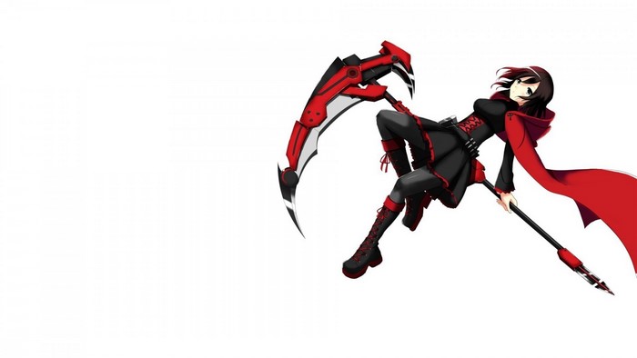 Ruby Rose from RWBY with Crescent Rose scythe