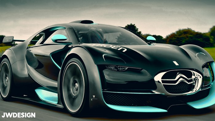 Citroën GT Concept car on a road