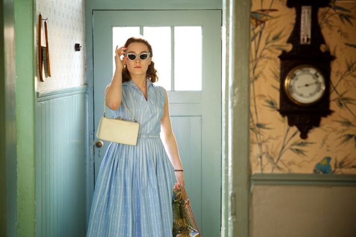 Saoirse Ronan in a blue dress