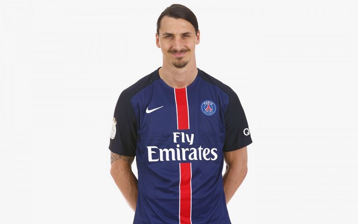 Zlatan Ibrahimović in Paris Saint-Germain kit
