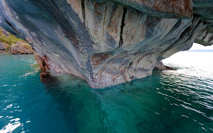 Marble Cathedral Sea Cave in Chile