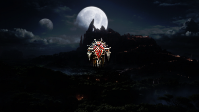 World of Warcraft Horde Crest in Moonlight