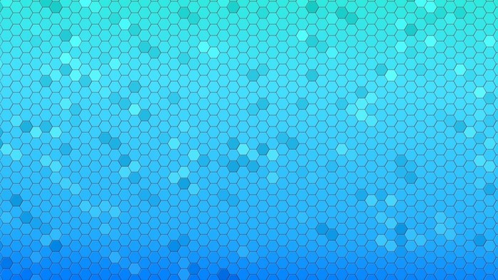 Blue and turquoise hexagonal pattern background