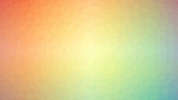 Polygonal gradient pattern with orange, yellow, and green colors