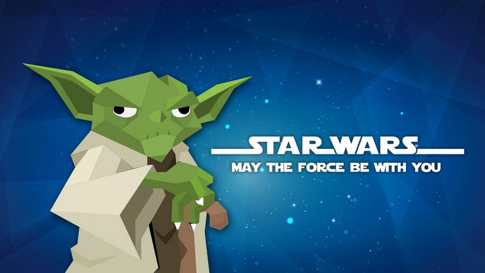Yoda from Star Wars with text