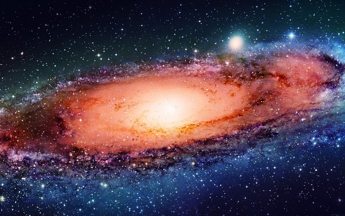 Vibrant Spiral Galaxy in Deep Space
