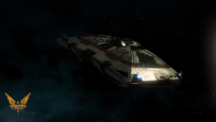 Elite Dangerous spacecraft in outer space