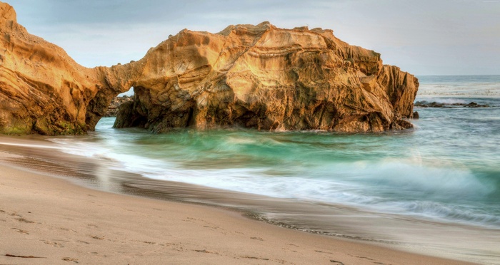 cliff, Beach, USA, tourism, Best Beaches in the World, 4k, Pearl Street, Laguna Beach, California, 5k, travel, 8k