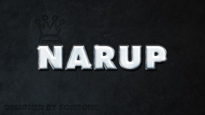 Narup logo with crown and text