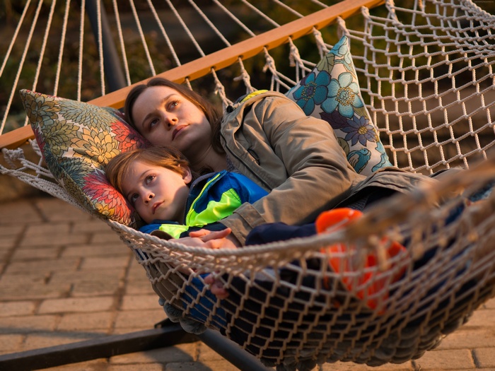 Brie Larson and Jacob Tremblay in Room