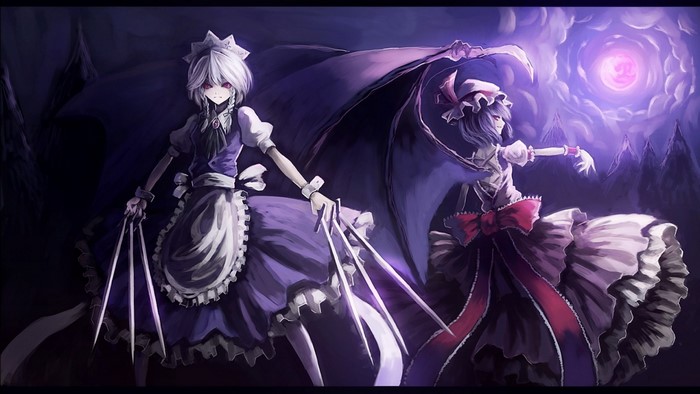 Izayoi Sakuya and Remilia Scarlet from Touhou