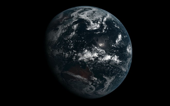 Planet Earth from space with clouds