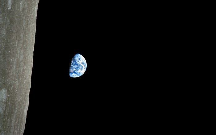 Earth and Moon from space
