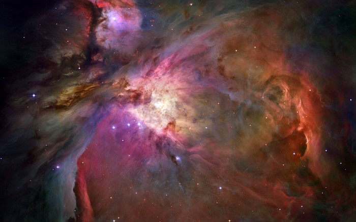 Colorful nebula with stars in outer space