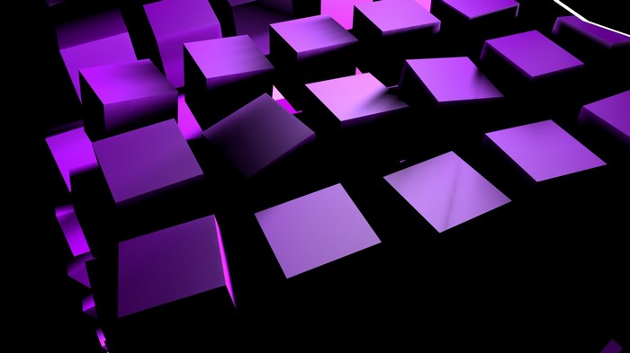 Purple 3D Cubes Pattern with Symmetry