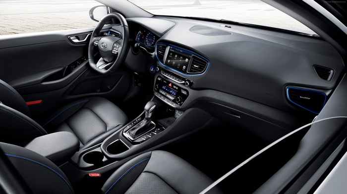 Hyundai Ioniq Interior with Blue Accents