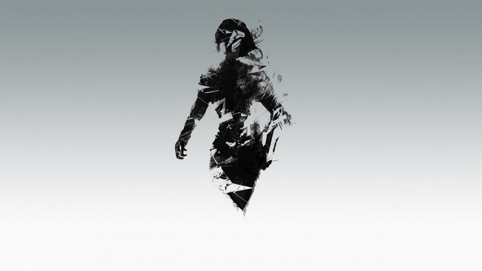 Illustration of a fragmented human figure